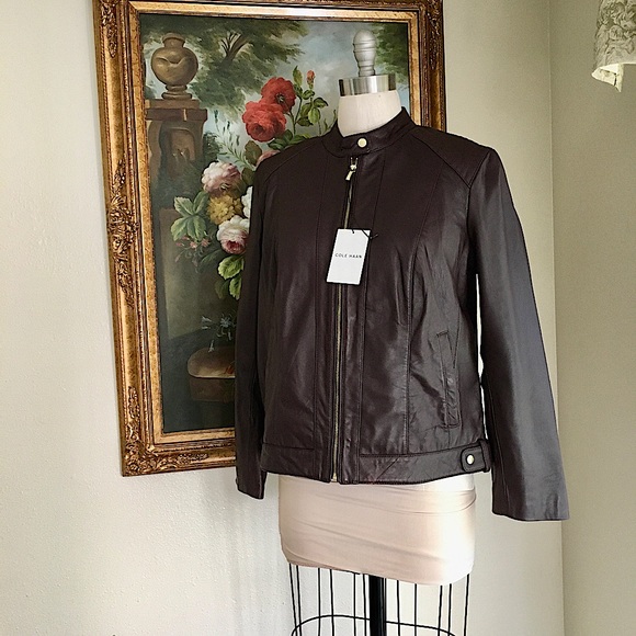 Cole Haan Jackets & Blazers - Cole Haan Moto Jacket Lambskin Leather